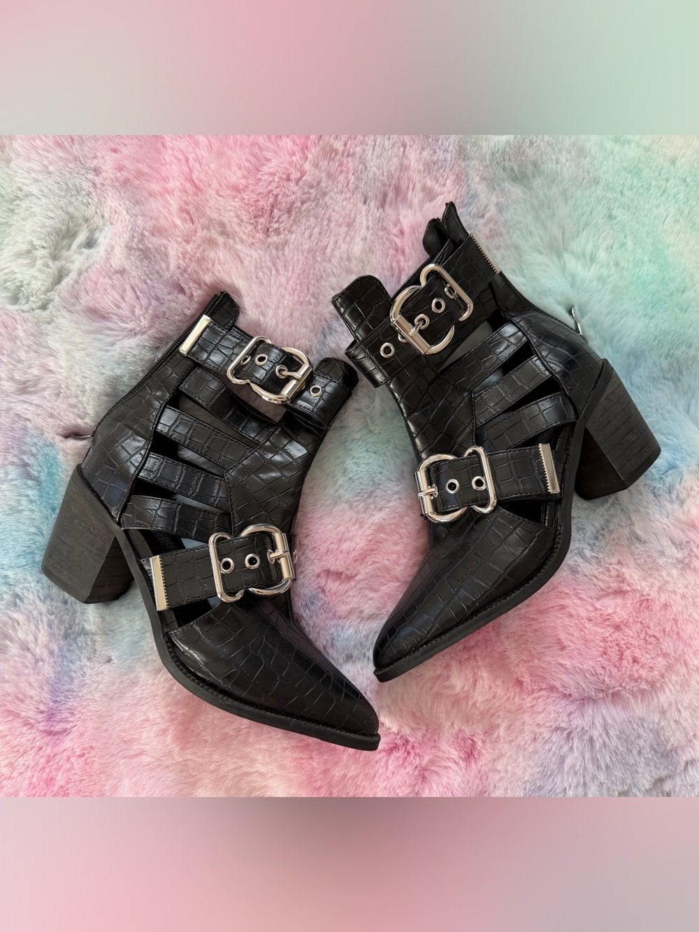 buckled booties